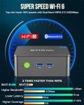 GMKtec Mini PC Intel N150 (Turbo 3.6GHz) 16GB DDR4 1TB PCIe M.2 NVMe SSD, Desktop Computer 4K Dual HDMI Display/4x USB3.2/WiFi 6/BT5.2/RJ45 Ethernet Nucbox G3 Plus