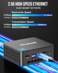 GMKtec Mini PC Intel N150 (Turbo 3.6GHz) 16GB DDR4 1TB PCIe M.2 NVMe SSD, Desktop Computer 4K Dual HDMI Display/4x USB3.2/WiFi 6/BT5.2/RJ45 Ethernet Nucbox G3 Plus