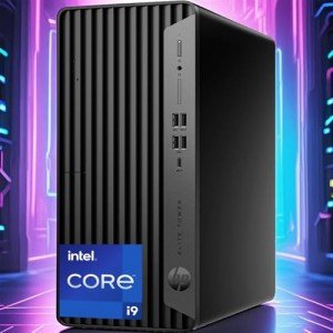 HP Elite 600 G9 Tower Desktop, Intel Core i9-12900K (16 Cores, Up to 5.2GHz), 64GB DDR5 RAM, 2TB M.2 PCIe SSD, Type-C, Wi-Fi 6, Bluetooth, RJ45, HDMI, 2 DisplayPorts, Keyboard & Mouse, Windows 11 Pro