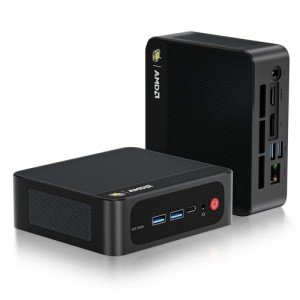 Beelink Mini PC, AMD Ryzen 7 5825U(8C/16T, Up to 4.5GHz), 32GB DDR4 RAM 1TB PCIe3.0 x4 SSD, SER5 Pro Mini Desktop Computer Support 4K Triple Display/DP/HDMI/USB 3.2/WiFi 6/BT5.2, Gaming/Office/Home