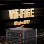 BOSGAME P4 Light Gaming Mini PC Ryzen 7 5700U 32GB RAM 1TB SSD Winodws 11 Pro Triple 4K 60HZ Displays Desktop Computers, Support PS3 Emulator Micro PC, HDMI+DP+Type-C, WiFi 6E, BT5.2, Dual 2.5GbE LAN