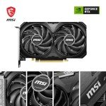 MSI GeForce RTX 4060 Ti Ventus 2X Black 8G OC Graphics Card -NVIDIA RTX 4060 Ti, 8GB GDDR6 Memory, 18Gbps, PCIe 4.0, DLSS3