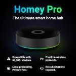 Homey Pro | Smart Home Hub for Home Automation – Features Z-Wave Plus, Zigbee, Wi-Fi, BLE, Infrared, Matter & Thread. Compatible with Apple Siri, Amazon Alexa & Google Home.