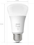 Philips Hue Smart 75W A19 LED Bulb - Soft Warm White Light - 1 Pack - 1100LM - E26 - Indoor - Control with Hue App - Works with Alexa, Google Assistant and Apple Homekit