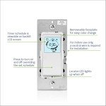 Leviton Decora Programmable and Astronomical Timer Switch for Lights and Motor Loads, Neutral Wire Required, Single Pole or 3-Way, VPT24-1PZ, White with Ivory and Light Almond Faceplates