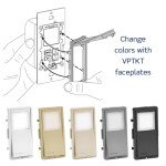 Leviton Decora Programmable and Astronomical Timer Switch for Lights and Motor Loads, Neutral Wire Required, Single Pole or 3-Way, VPT24-1PZ, White with Ivory and Light Almond Faceplates