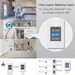 LANBON LCD 1/2/3 Gang Smart Light Switch 3 Way for Whole House, LCD Magic Panel by WiFi Mesh Never be Offline, Mesh Wi-Fi Smart Switch Works with Alexa&Google Home, Neutral Wire Required,L8-HS-White