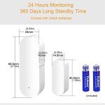 WiFi Door Sensor: Smart Door Open/Closed Detectors, Wireless Window Sensor with App Notification Alert, Contact Sensor for Home Security, Compatible with Alexa Google Assistant (1pack)