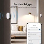 OUVOPO Zigbee Door Sensor 4 Pack, Mini Smart Door Sensor, Home Automation, Kid Safety, Work with Alexa, SmartThings, Home Assistant, Aeotec, Hubitat, Homey with Build-in Zigbee Hub, Hub Required