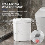Vanpopubs 2 Pack 2.7 Gal Bathroom Trash Can with Lid, Automatic Trash Can Small Smart Garbage Can Touchless, Slim Motion Sensor Waterproof Plastic Trash Bins for Bedroom Office Kitchen Toilet