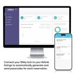 Keyless-Entry Fingerprint Smart Door Lock: Sifely Digital Electronic Lock with Code Passcode, Electric Door Knob, Biometric Door Handle Lock, Perfect for Exterior/Interior/Entry/Bedroom Doors (Silver)