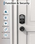 TEEHO TE001 Keyless Entry Door Lock with Keypad - Smart Deadbolt Lock for Front Door with 2 Keys - Auto Lock - Easy Installation - Matte Black