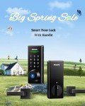 Philips Smart Lock with Handles, Keyless Entry Door Lock Set, Smart Door Lock with 2 Level Handles, Digital Keypad Deadbolt for Front Door, App Fingerprint PIN Code Unlocking, Auto Locking