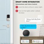 Kwikset Halo Wi-Fi Smart Lock, Keyless Entry Door Deadbolt, Geofence Auto-Unlock, Grade AAA Certified, No Hub Easy Install, Satin Nickel Lifetime Finish Warranty, Backlit Keypad