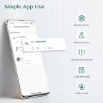 Keypad Smart Door Lock with Knob, Yamiry Keyless Entry Digital Lock with Handle, Fingerprint Electronic Knob for Front Door, Generate Passcode Remotely, Easy Installation