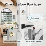 GGUU Smart Lock for Front Door, Keyless Entry Door Locks with Keypad, Fingerprint Door Lock Deadbolt, APP Control, IP53 Waterproof,Easy Install