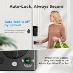 GGUU Smart Lock for Front Door, Keyless Entry Door Locks with Keypad, Fingerprint Door Lock Deadbolt, APP Control, IP53 Waterproof,Easy Install