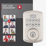 Kwikset Powerbolt 250 10-Button Keypad Satin Nickel Transitional Electronic Deadbolt Door Lock, Featuring Convenient keyless Entry, Customizable User Codes and auto Locking