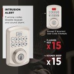 Kwikset Powerbolt 250 10-Button Keypad Satin Nickel Transitional Electronic Deadbolt Door Lock, Featuring Convenient keyless Entry, Customizable User Codes and auto Locking