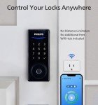 Philips Wi-Fi Smart Door Lock, Keyless Entry Door Lock with App Control,Fingerprint ID,Auto Lock,Keypad Deadbolt with Wi-Fi Bridge Adaptor,Smart Locks for Front Door-Matte Black