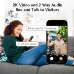 Video Smart Lock with Doorbell, 6 in 1 Keyless Entry Door Lock, Built-in WiFi Camera Deadbolt Lock for Front Door, Fingerprint, Keypad Code, App Control, Voice Control, Auto Lock, IP65, Video Calling