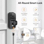 Video Smart Lock with Doorbell, 6 in 1 Keyless Entry Door Lock, Built-in WiFi Camera Deadbolt Lock for Front Door, Fingerprint, Keypad Code, App Control, Voice Control, Auto Lock, IP65, Video Calling