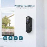 Orbitell Wireless Wi-Fi Video Doorbell Camera with Two Way Audio, AI Motion Detection, Night Vision and Cloud Storage, 2.4G Wi-Fi only