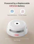 X-Sense Smart Smoke Detector Fire Alarm with Replaceable Battery, Wi-Fi Smoke Detector, Real-Time App Notifications, XS01-WX, 1-Pack