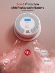 X-Sense Smart Smoke Detector Carbon Monoxide Detector Combo with Replaceable Battery, Wi-Fi Smoke and Carbon Monoxide Detector with Real-Time App Notifications, SC07-WX, 1-Pack