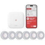 X-Sense Smart Smoke Detector with Voice Alerts and 17 Locations, Wi-Fi Smoke Alarm with SBS50 Base Station, Test from APP, Wireless Interconnected Fire Alarm, Model XS0B-MR61