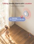 X-Sense Smart Smoke Detector with Voice Alerts and 17 Locations, Wi-Fi Smoke Alarm with SBS50 Base Station, Test from APP, Wireless Interconnected Fire Alarm, Model XS0B-MR61