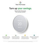 Google Nest Thermostat - Smart Thermostat for Home - Programmable Wifi Thermostat - Charcoal