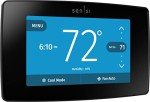 Emerson Sensi Touch Wi-Fi Smart Thermostat with Touchscreen Color Display, Works with Alexa, Energy Star Certified, C-wire Required, ST75 Black 5.625" x 3.4" x 1.17"
