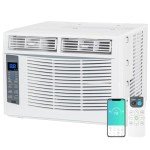 WiFi Enabled 6,000 BTU Window Air Conditioner, Smart Window AC Unit with Remote, Energy Saving, Easy Install Kit, Cools up to 250 Square Feet