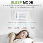 WiFi Enabled 6,000 BTU Window Air Conditioner, Smart Window AC Unit with Remote, Energy Saving, Easy Install Kit, Cools up to 250 Square Feet