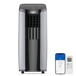 TOSOT 9,700BTU (5,000 BTU SACC) Portable Air Conditioner, Smart Wifi Control, AC Unit with Dehumidifier, Fan, Window Kit for Easy Installation, Cool Rooms Up to 300 Square Feet, Shiny Series