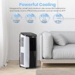 TOSOT 9,700BTU (5,000 BTU SACC) Portable Air Conditioner, Smart Wifi Control, AC Unit with Dehumidifier, Fan, Window Kit for Easy Installation, Cool Rooms Up to 300 Square Feet, Shiny Series