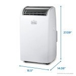 BLACK+DECKER Smart Portable Air Conditioner, 14,000 BTU ASHRAE 128 (10,000 BTU DOE) for Rooms up to 700 Sq. Ft., Smart Portable AC with Follow Me Remote and Window Kit, BPACT14WT, White