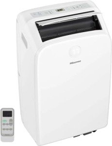 Hisense Smart SACC 8,000 BTU Dual Hose Portable Air Conditioner with Heat Pump, 4-modes (Cool, Heat, Fan, Dehumidifier) WiFi, Remote, Up to 550 sq. ft., AP55023HR1GD White - (Renewed)