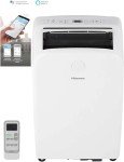 Hisense Smart SACC 8,000 BTU Dual Hose Portable Air Conditioner with Heat Pump, 4-modes (Cool, Heat, Fan, Dehumidifier) WiFi, Remote, Up to 550 sq. ft., AP55023HR1GD White - (Renewed)