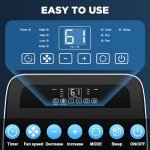 Humhold 14000 BTU Portable Air Conditioners with Remote Control, 3-in-1 Free Standing Cooling AC Unit with Fan & Dehumidifier, Cools Room up to 700 sq.ft, Smart/Sleep Mode,3 Speed,Auto Swing,24H Timer