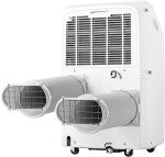 Hisense Smart SACC 8,000 BTU Dual Hose Portable Air Conditioner with Heat Pump, 4-modes (Cool, Heat, Fan, Dehumidifier) WiFi, Remote, Up to 550 sq. ft., AP55023HR1GD White - (Renewed)