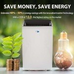 Whynter Inverter Portable Air Conditioner 14,000 BTU with Dual Hose, Dehumidifier, Cooling Fan & Smart Wi-Fi for 600 Sq Ft Rooms, NEX ARC-1230WN (12,000 SACC), White