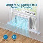 Acekool Smart Window Air Conditioner, 6000 BTU Air Conditioner Window Unit Remote/App Control and Dehumidify Function, Quiet Operation, Energy Savings, Cools 250 Sq.ft, 110-115V