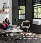 GE Profile ClearView Inverter Window AirConditioner Unit, 12,200 BTU,115 Volt,U-Shaped Adjustable Depth,Energy Efficient Cooling up to 550 sq ft.,Ultra Quiet, SMART Home Capable,Includes Remote,White