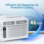 Acekool Smart Window Air Conditioner, 6000 BTU Air Conditioner Window Unit Remote/App Control and Dehumidify Function, Quiet Operation, Energy Savings, Cools 250 Sq.ft, 110-115V
