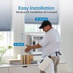 Acekool Smart Window Air Conditioner, 6000 BTU Air Conditioner Window Unit Remote/App Control and Dehumidify Function, Quiet Operation, Energy Savings, Cools 250 Sq.ft, 110-115V