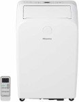 Hisense Smart SACC 8,000 BTU Dual Hose Portable Air Conditioner with Heat Pump, 4-modes (Cool, Heat, Fan, Dehumidifier) WiFi, Remote, Up to 550 sq. ft., AP55023HR1GD White - (Renewed)