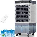 Windowless Air Conditioners Portable, Swamp Cooler with 3Modes & 3Speeds, 12H Timer for Smart Auto-off, 5Gal Tank for 48H Cooling, Evaporative Air Cooler 26FT Remote, 120°Swing ac unit No Hose Needed