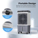 Windowless Air Conditioners Portable, Swamp Cooler with 3Modes & 3Speeds, 12H Timer for Smart Auto-off, 5Gal Tank for 48H Cooling, Evaporative Air Cooler 26FT Remote, 120°Swing ac unit No Hose Needed